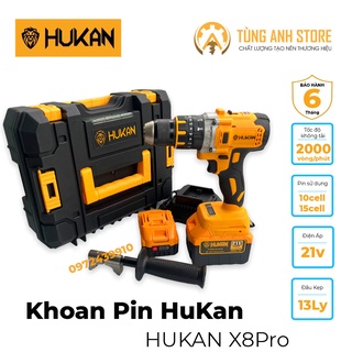 Máy Khoan Pin HUKAN X8 Pro 21v 1 pin 15cell 1 pin 10cell. tặng kèm túi đựng