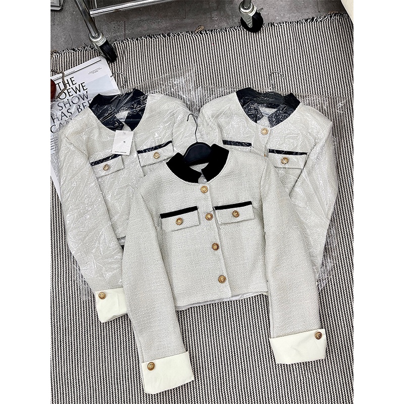 Áo Dạ Tweed Dáng Croptop Cổ Đức Tay Phối Sang Chảng Hàng Loại 1 Ak0010-Vin_store168