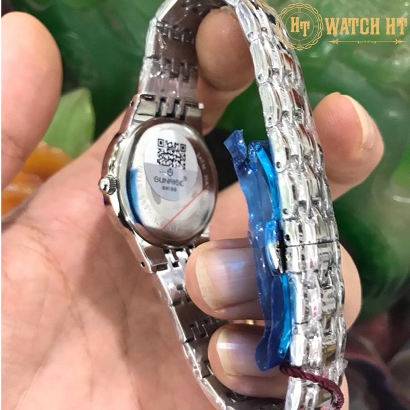 Đồng hồ nữ SUNRISE 9804SA màu trắng full hộp chính hãng, kính Sapphire chống xước