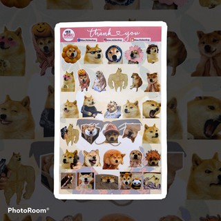 BÌA STICKER MEME CHÓ SHIBA 31 MIẾNG