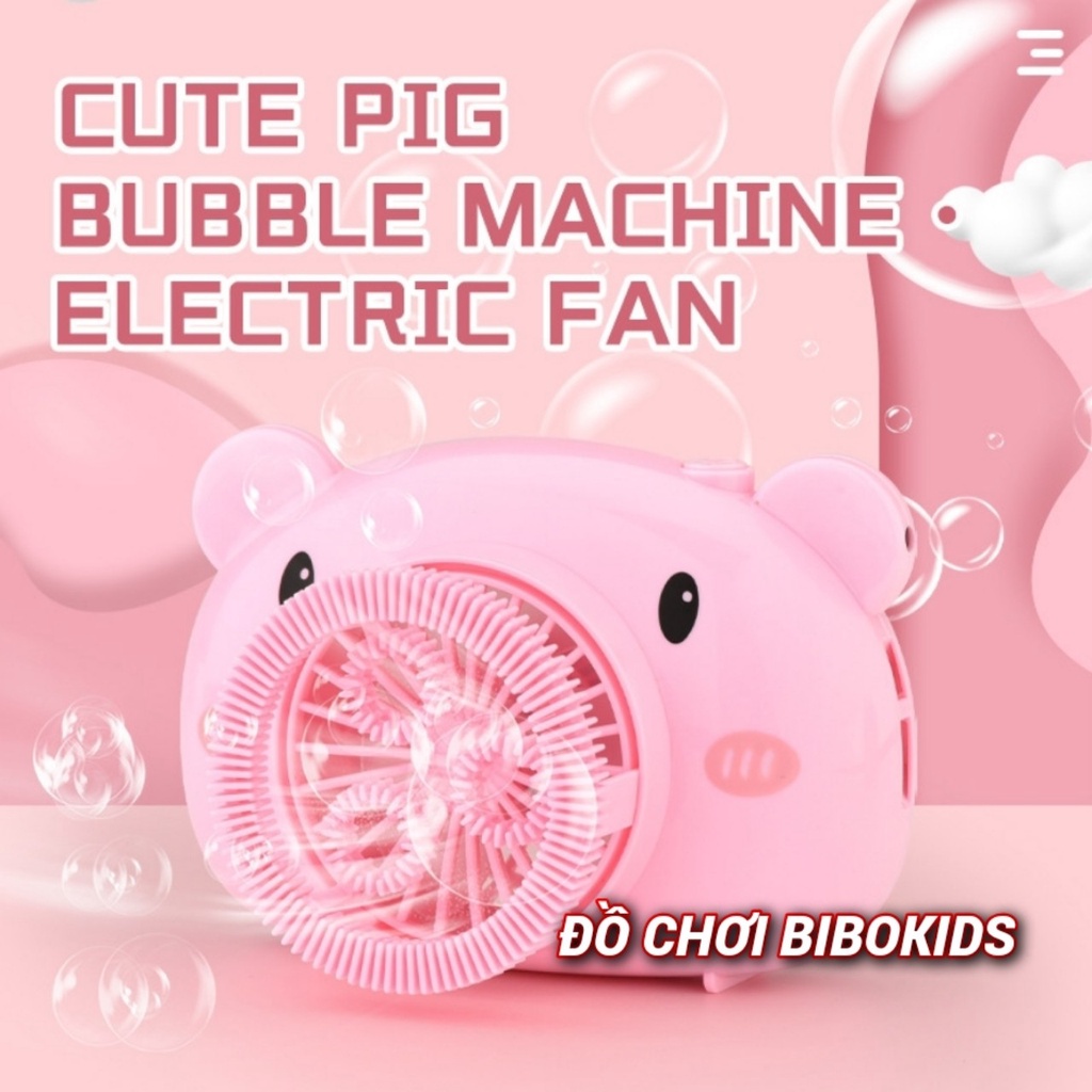 Máy ảnh thổi bong bóng xà phòng 2in1 dùng sạc kèm dây đeo màu hồng cho bé