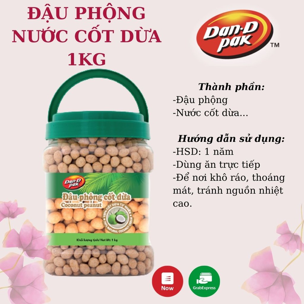 Đậu phộng nước cốt dừa 1kg đậu phộng da cá Dan D Pak