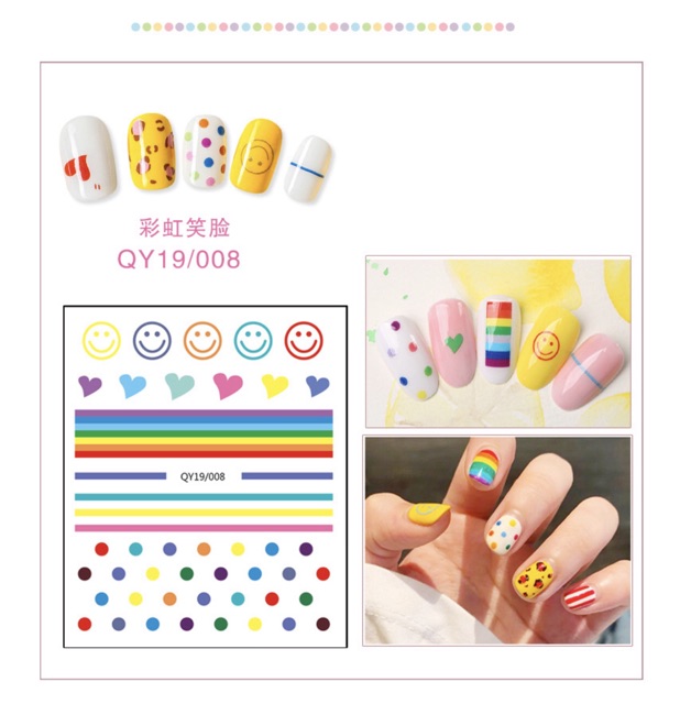Sticker Hình Hoạt Họa Trang Trí Móng Dễ Thương ( có sẵn )