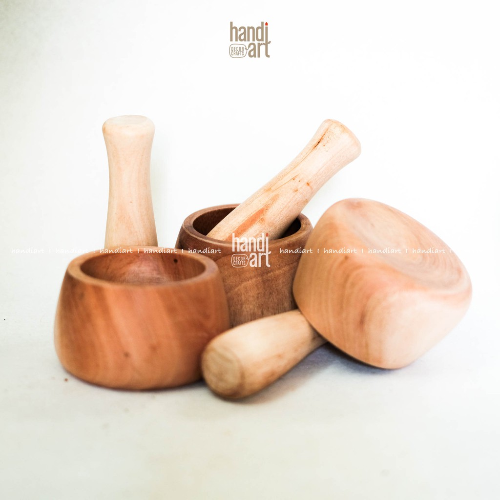 Bộ chày giã cối gỗ hiện đại- mortar pestle