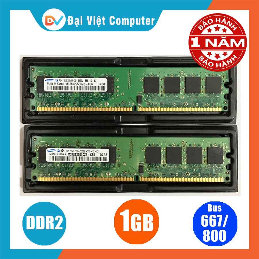 Ram máy tính để bàn 2GB 1GB DDR2 bus 800 / 667 (Hãng ngẫu nhiên) samsung hynix kingston ...