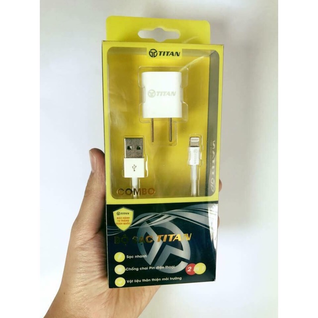 Combo cáp sạc TITAN 1A cho iPhone 5/6/7