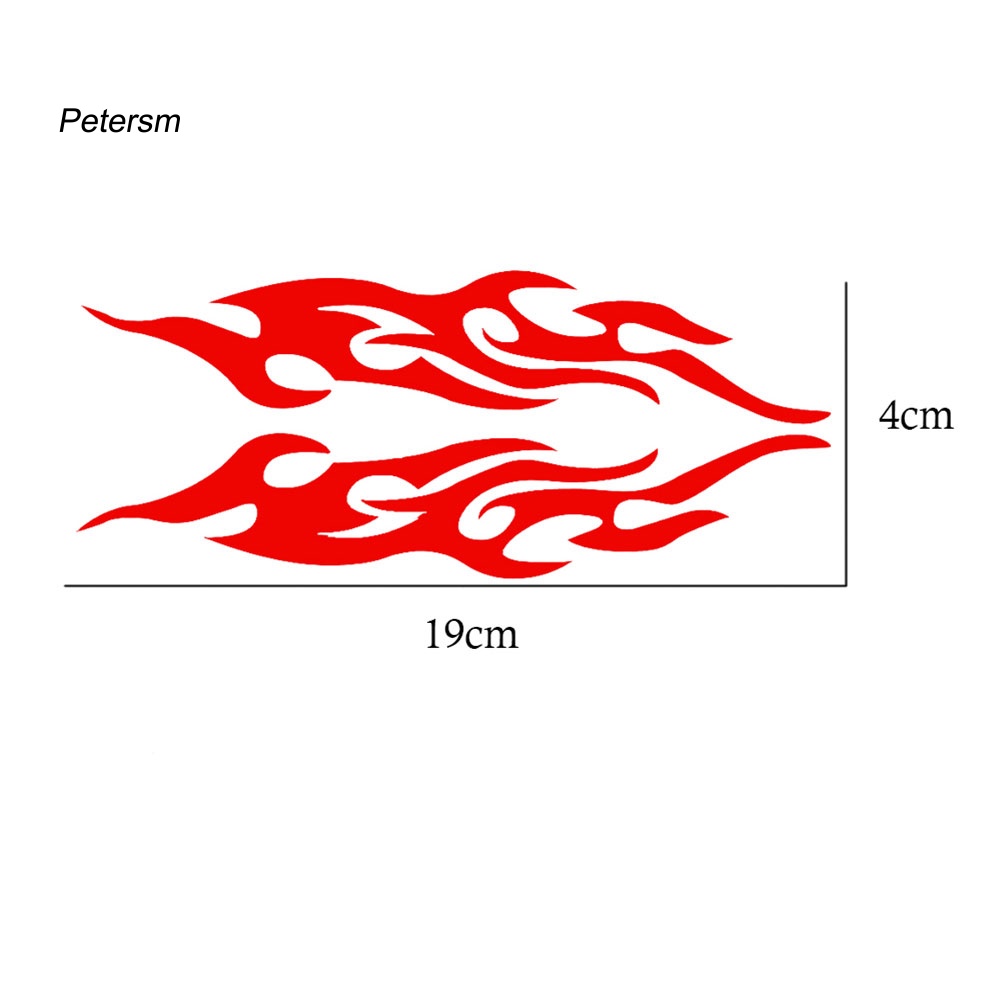 1 Cặp Miếng Dán Trang Trí Xe Hơi / Xe Máy / Laptop Hình Ngọn Lửa Bằng