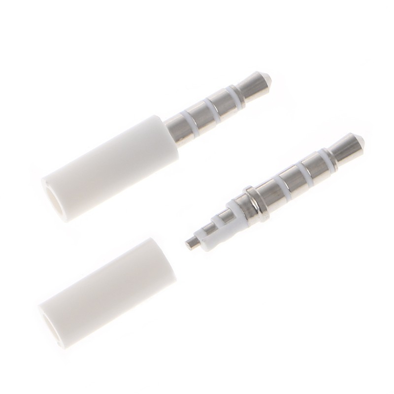 WER 10x Gold Plated 4 Pole 3.5mm Male Stereo Earphone Headphone Jack Plug Soldering