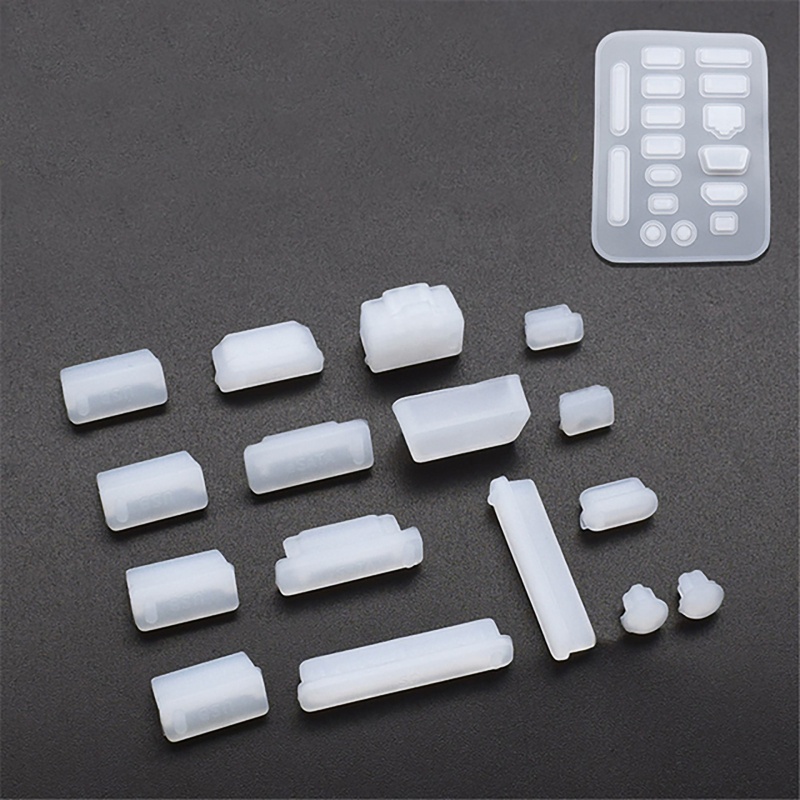 Set 16 Nắp Silicone Đậy Cổng USB Bảo Vệ Chống Bụi Cho Bàn Làm Việc
