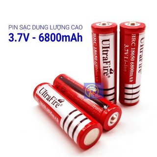 (sỉ9k)pin sạc 18650 đầu nhọn đỏ