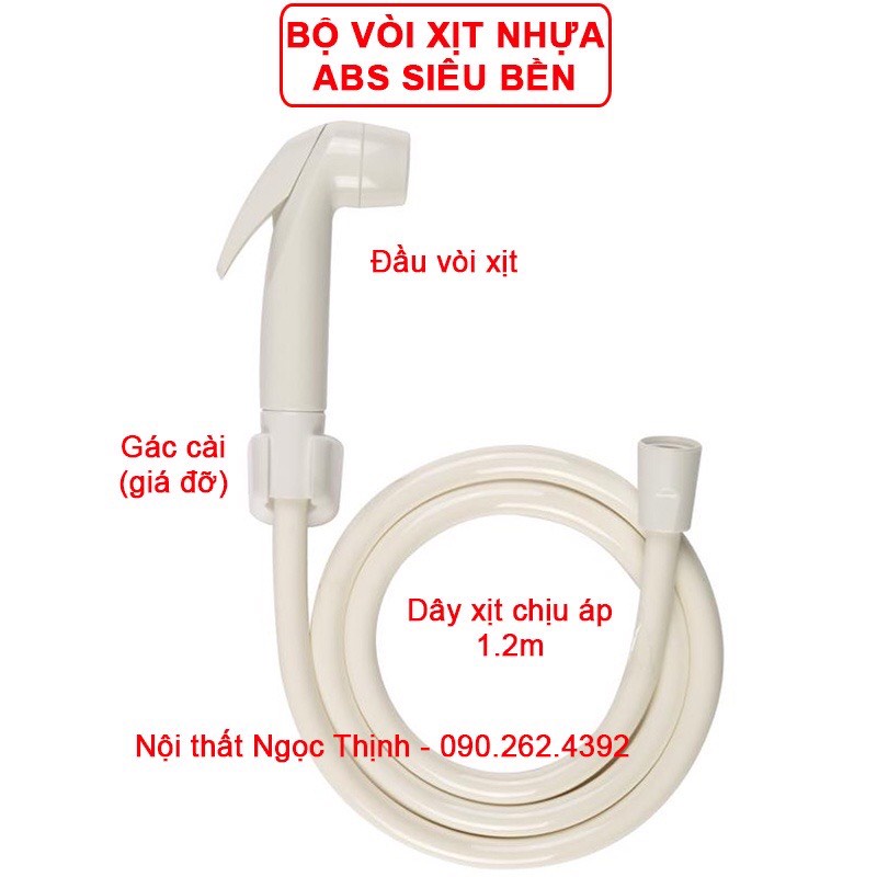 Bộ vòi xịt vệ sinh nhựa ABS SVX-10 màu trắng sứ bền và đẹp