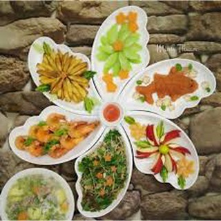 Bộ Đĩa Ăn Sứ Hình Cánh Tiên 🍊Sứ Trắng Cao Cấp Bát Tràng  - Ngon Cơm Đẹp Mắt & An Toàn Cho Cả Nhà