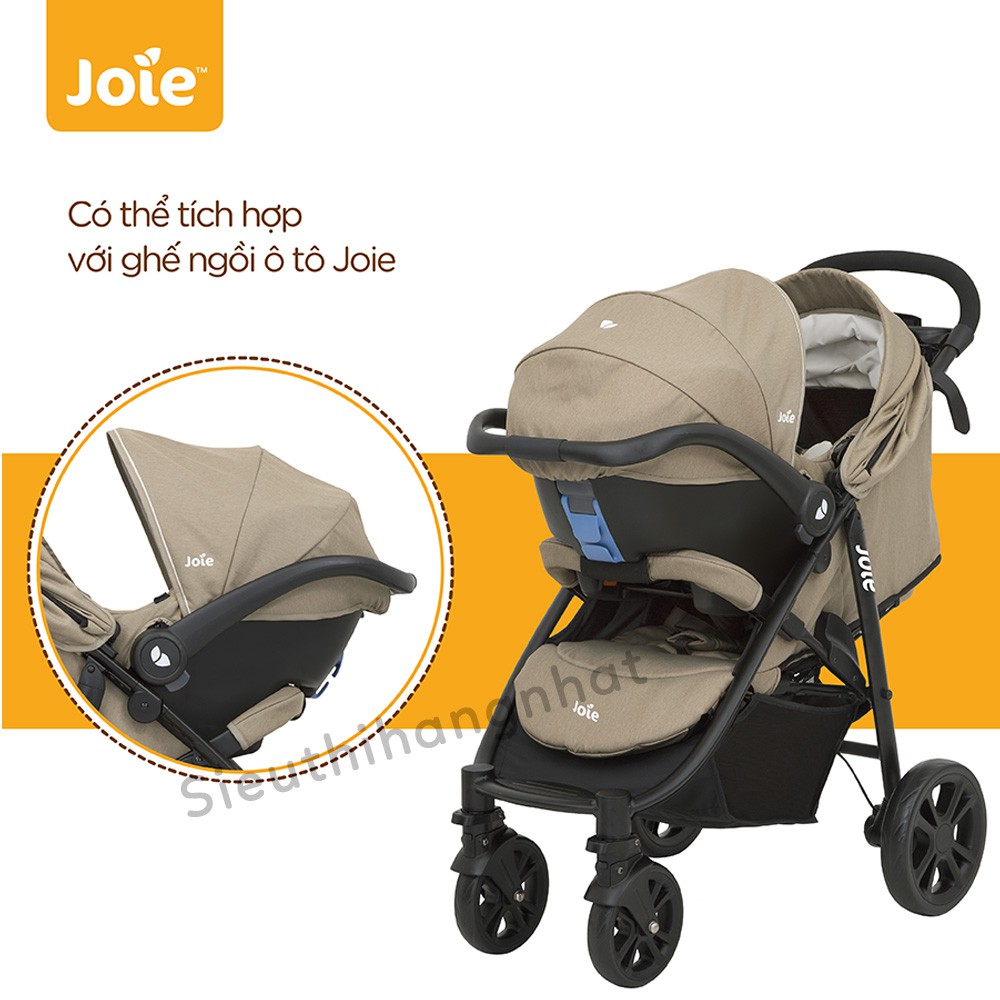 Xe đẩy trẻ em Joie Litetrax 4 W/ RC cho trẻ sơ sinh, giúp bé ngồi thoải mái, có thanh chắn an toàn có thể tháo rời
