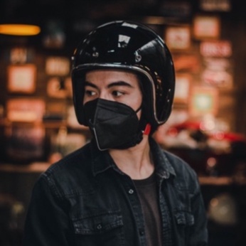 Nón Bảo Hiểm 3/4 - Vento - Đen Bóng