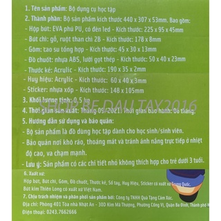 Bộ dụng Cụ Học Tập Kun 9 Món (Hàng Quà Tặng)