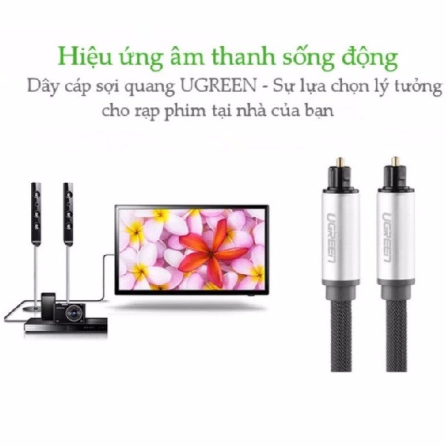 Cáp Toslink Optical 2M Ugreen 10540 chính hãng