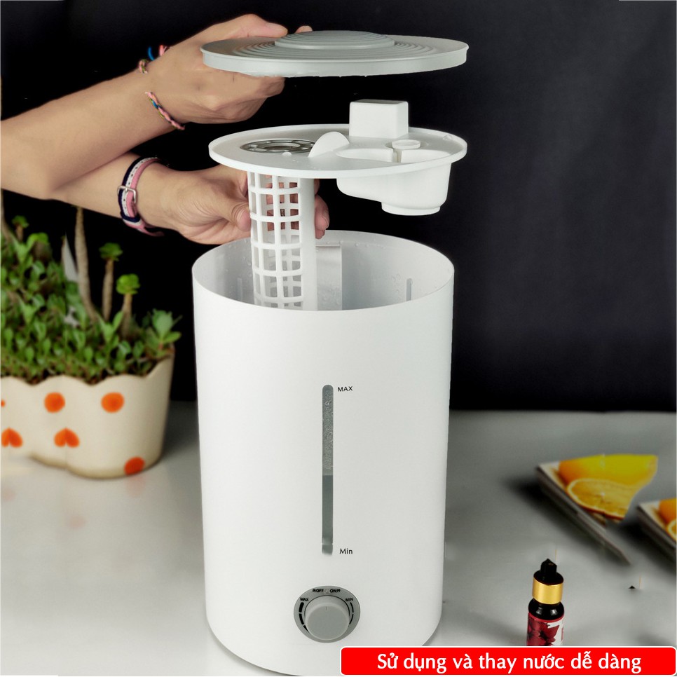 Máy tạo ẩm không khí HUMIDIFIER❤FREESHIP ❤ Dung tích 3.5 lít, có lõi lọc bằng than hoạt tính. AKIKO _Vietnam