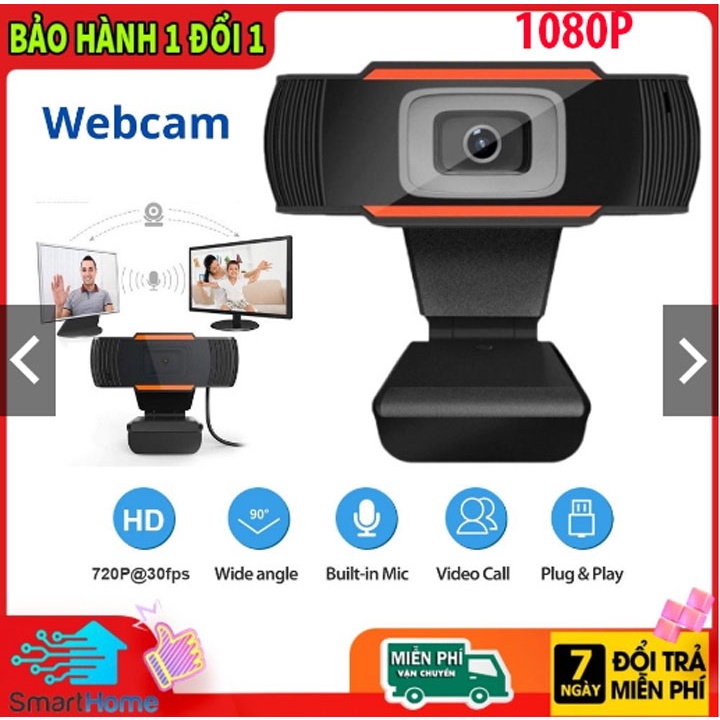 Web Cam Webcam HD full hd 1080p 720p Megapixel PC Camera Microphone MIC Cho Skype Cho Android TV Xoay Máy Tính