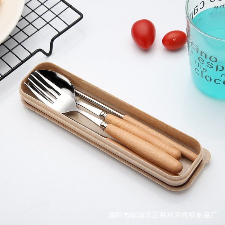 Hộp Đũa Thìa Dĩa Cán Gỗ Cao Cấp #4