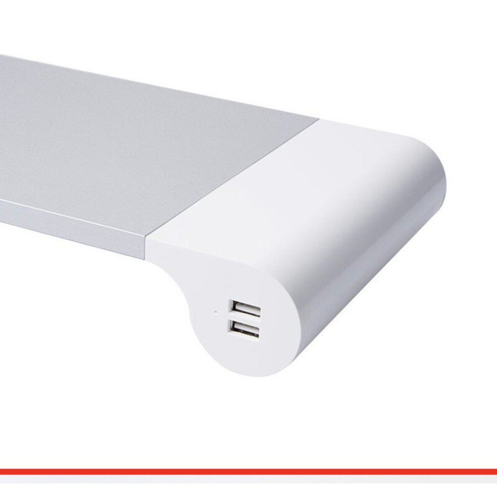 Kệ đỡ Máy Tính, Màn hình Monitor để bàn có 4 port USB Imac/Macbook có ổ cắm USB - Space Bar Stand