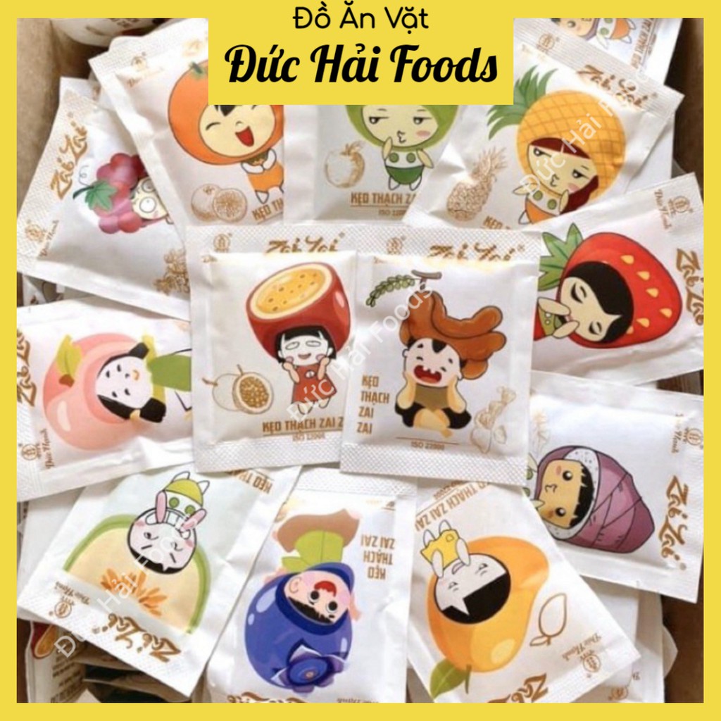 Thạch Zai Zai Đức Hạnh, 1kg Kẹo Thạch Zaizai Đức Hạnh, Thạch Zaizai 12 Vị, Giòn Ngon Khó Cưỡng