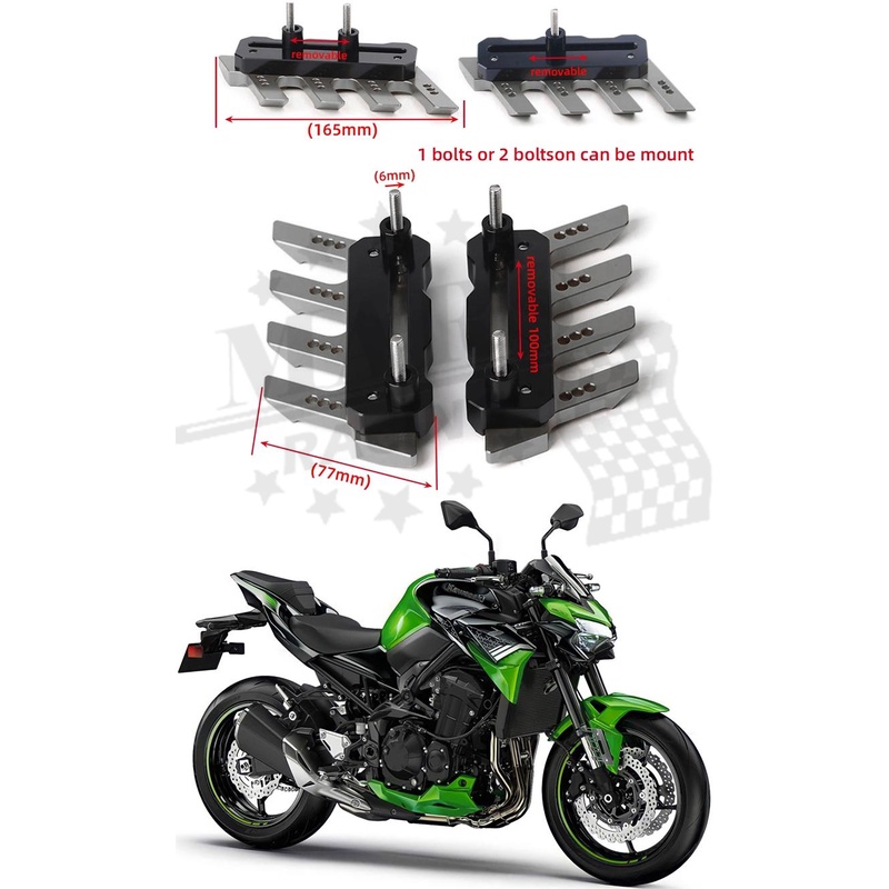 Phụ kiện xe máy Chắn bùn Bảo vệ phuộc trước Bộ bảo vệ Chặn Chắn bùn trước Thanh trượt chống rơi Cho KAWASAKI Z900 Z 900 2017 2018 2019 2020