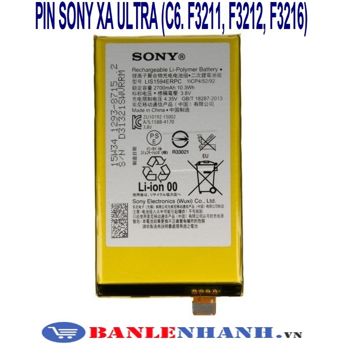 PIN SONY XA ULTRA (C6. F3211, F3212, F3216)