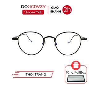 Gọng kính cận cao cấp KAMA DOKCRAZY chống ánh sáng xanh mắt không độ tròn giả cận thời trang nam nữ retro local brand