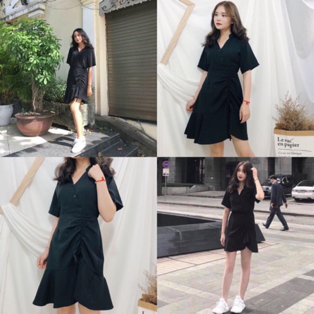 [Mã WA9925 giảm 25k đơn 200k] ĐẦM XINH RÚT DÂY PETTIE DRESS ĐỘC LẠ - ĐẦM XOÈ NHẸ PHÍA ĐUÔI ( KÈM ẢNH CHỤP CẬN ĐẦM )