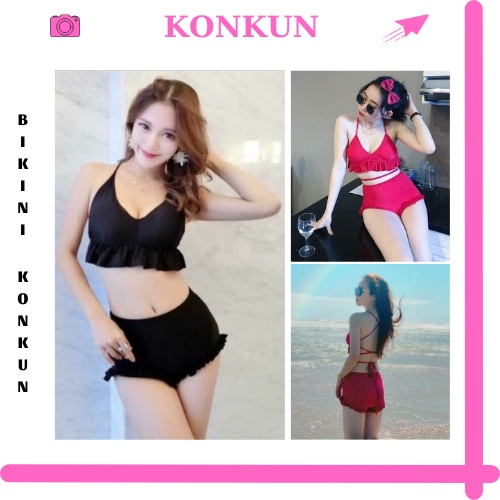 Bikini nữ 2 mảnh yếm bèo KONKUN MS63