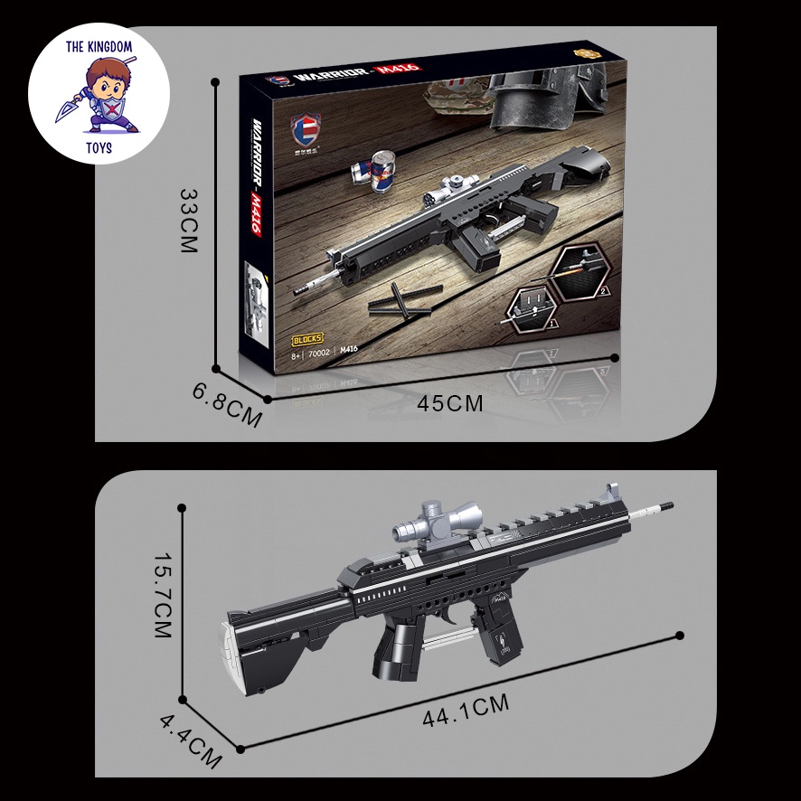 Đồ Chơi Lắp Ráp PUBG Mô Hình M416 / MK14 / Scar / Vector RAEL Free Fire CSGO Đồ Chơi Cho Bé 70002