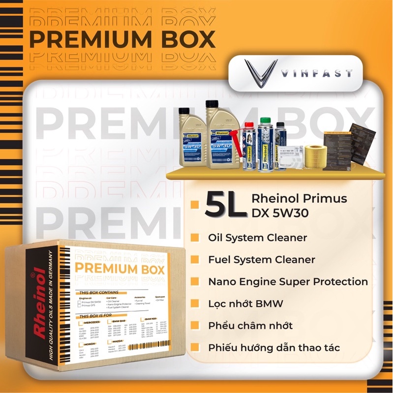 Vinfast Lux A2.0 và Lux Sa2.0 - Bộ dầu nhớt động cơ nhập khẩu Đức cao cấp