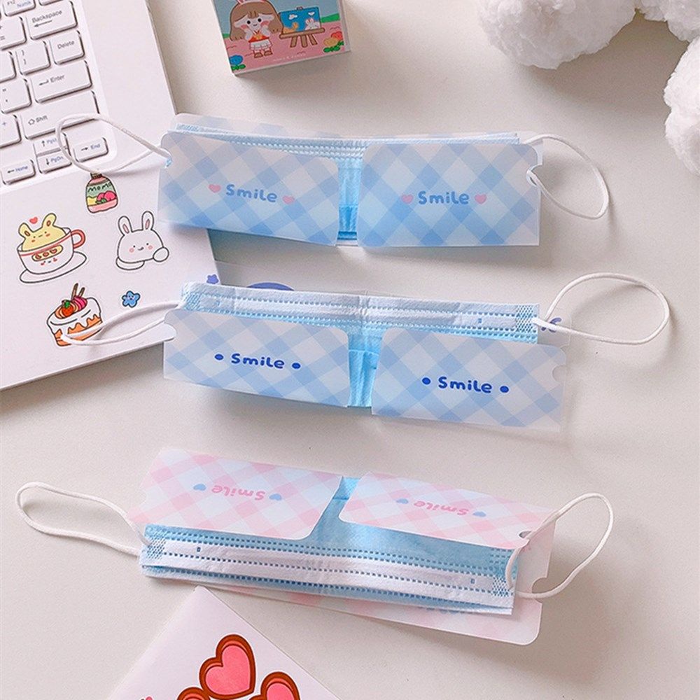 Set 1 / 5 Hộp Đựng Khẩu Trang Chống Bụi Có Thể Gấp Gọn Bảo Vệ Mặt Họa Tiết Hoạt Hình