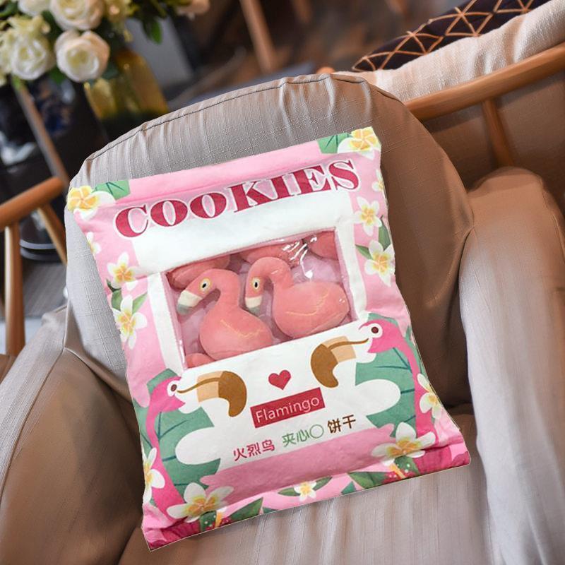 Thú Nhồi Bông Hình Gói Snack Một Túi Lớn Hình Kỳ Lân Hoa Anh Đào / Pikachu / Doraemon Dành Cho Bé Gái