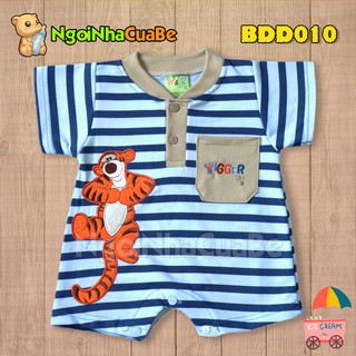 Bodysuit sơ sinh ngắn tay Hổ Con đáng yêu cho bé