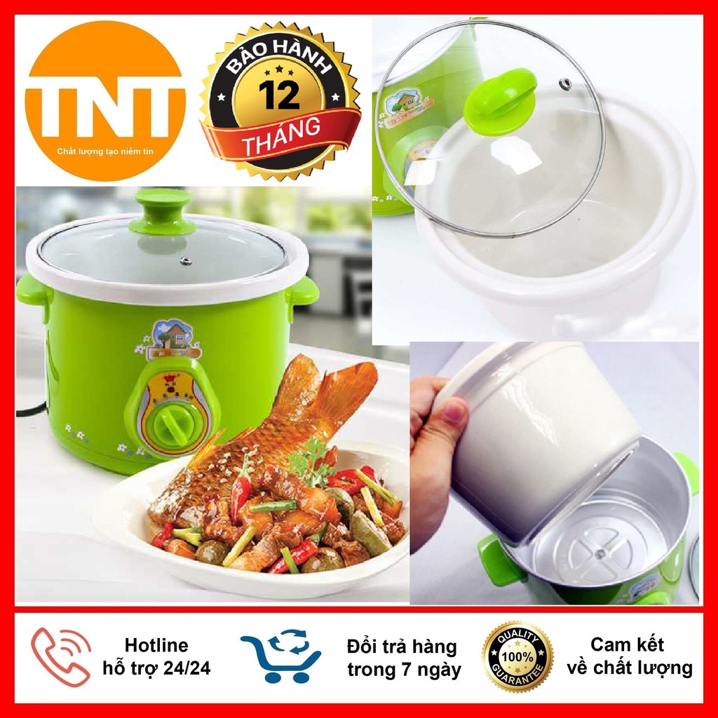 Nồi Kho Cá - Nấu Cháo Chậm, Trưng Yến Đa Năng 2 Dung Tích 1,5 Lít và 2,5 Lít