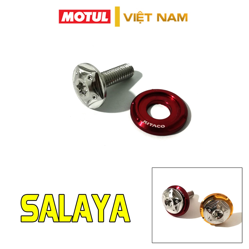 Ốc Salaya 5li15, 5li20 đầu dù gắn mão chắn gió và đồng hồ Winner X, Sonic và áo honda các loại xe và nhiều vị trí khác