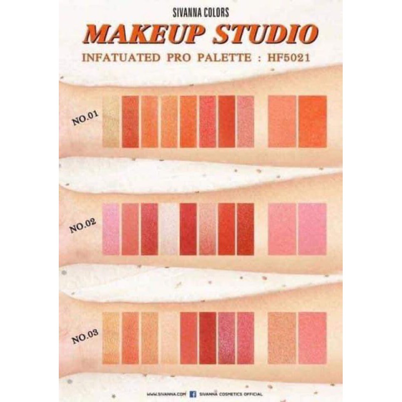 MẮT VÀ PHẤN MÁ HỒNG SIVANNA COLORS MAKEUP STUDIO INFATUATED PRO PALETTE