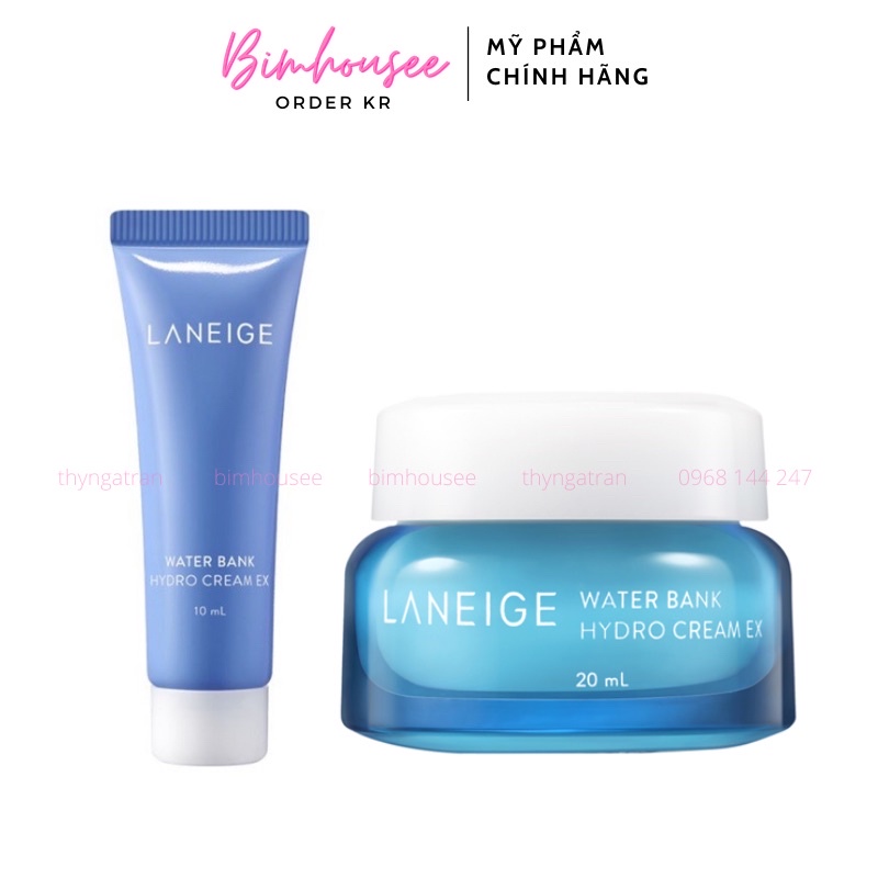 Kem dưỡng da Laneige Water Bank Moisture Cream Ex 10ml 20ml cấp nước dưỡng ẩm