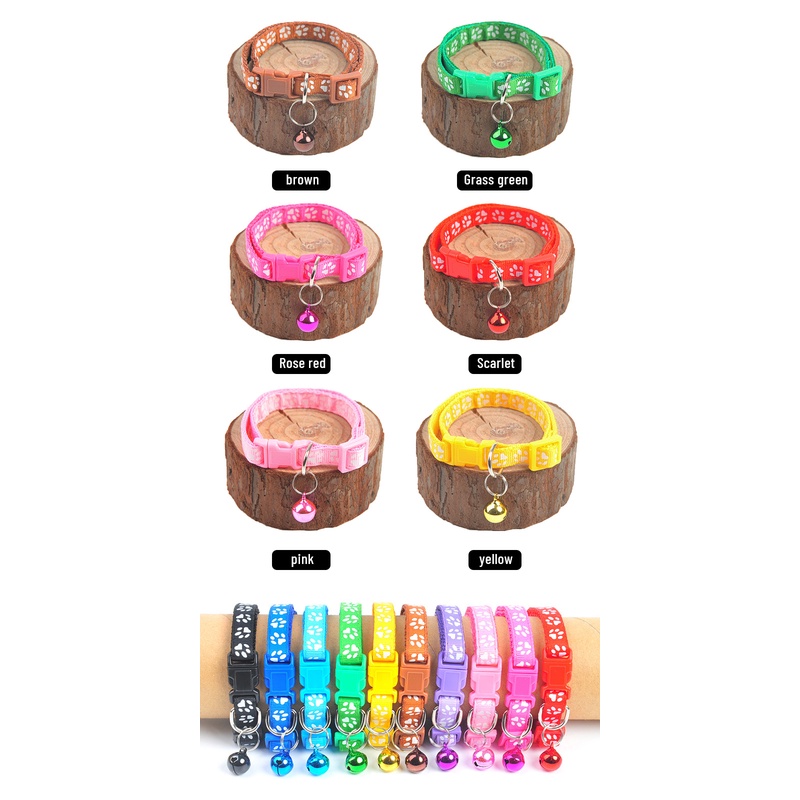 &lt;cutepethome&gt;Vòng Cổ Cho Thú Cưng Nhiều Màu Sắc Dễ Thương Có Thể Điều Chỉnh