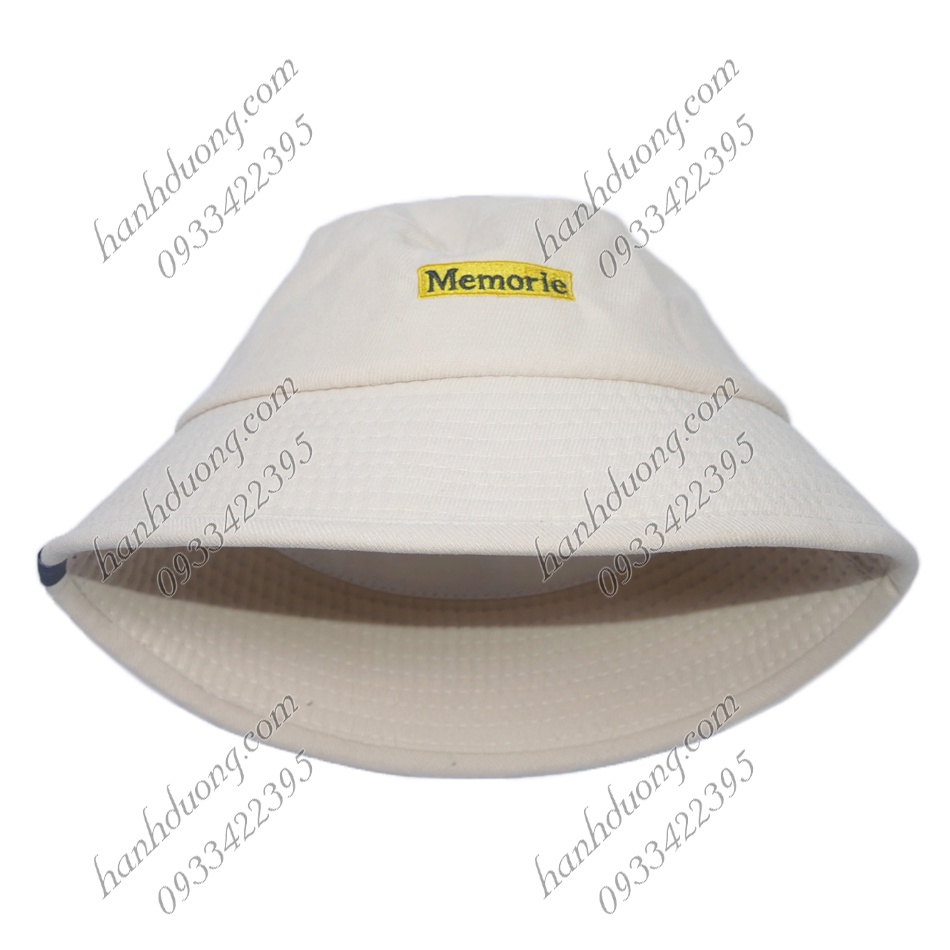 Nón bucket nhung Memorie mũ tai bèo nhung mũ bucket vành nhỏ phù hợp cả nam nữ