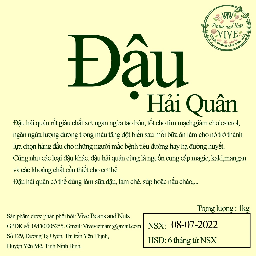 Đậu trắng  túi 1kg hút chân không