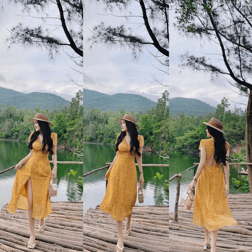 ĐẦM HOA LỤA NỮ HỞ LƯNG XẺ ĐÙI QUYẾN RŨ ĐI CHƠI ĐI BIỂN ĐI DU LỊCH SANG CHẢNH