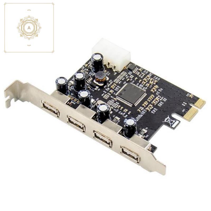 Thẻ mở rộng 4 cổng USB 2.0 PCI-E 480Mbps hỗ trợ USB1.1 MCS9990 cho Windows 7/XP