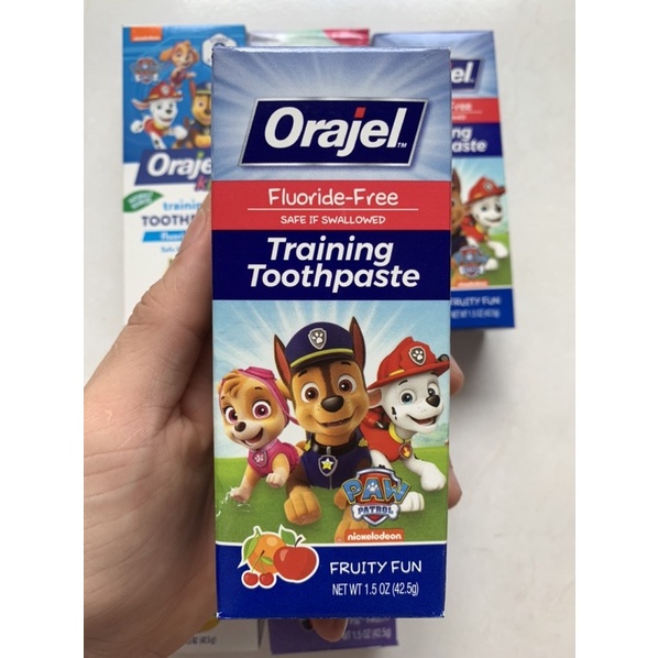 Kem đánh răng Orajel Training Toothpaste nuốt được cho trẻ em 42,5g