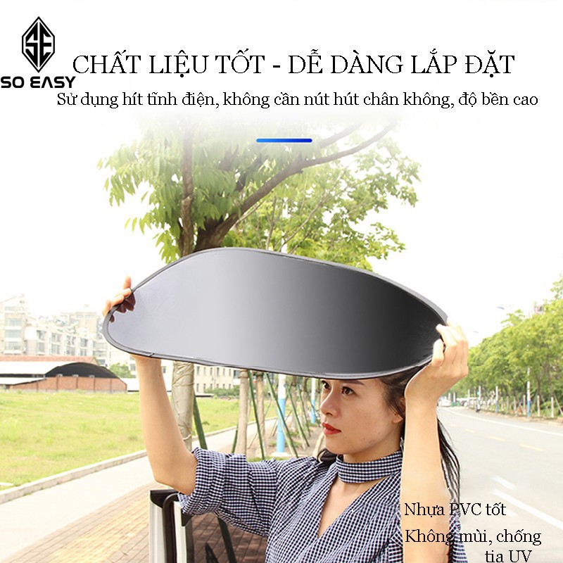 Bộ 02 tấm,miếng che nắng phim cách nhiệt dán trực tiếp kính bên,kính trước,kính lái dành cho xe hơi, xe ô tô, xe tải