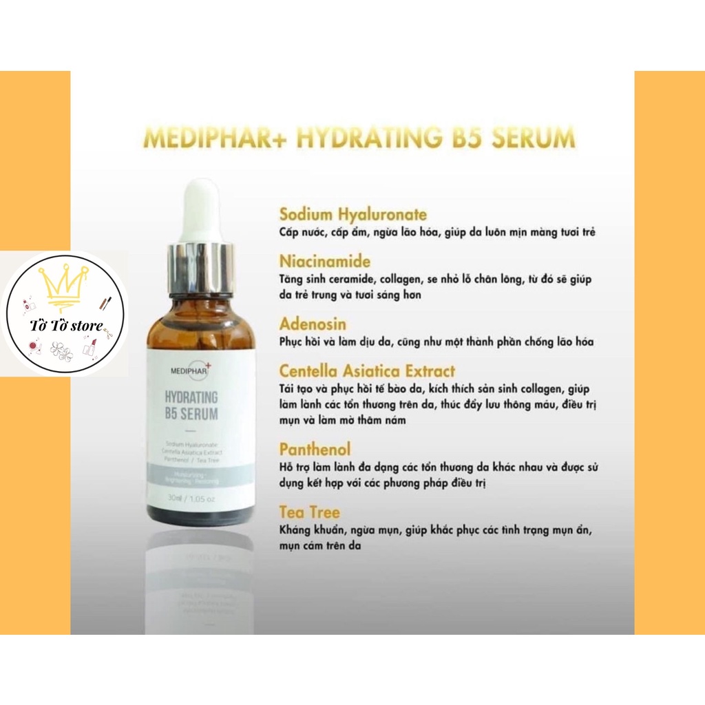 Serum Medip.har+ Hydrating cấp ẩm phục hồi da B5 30ml