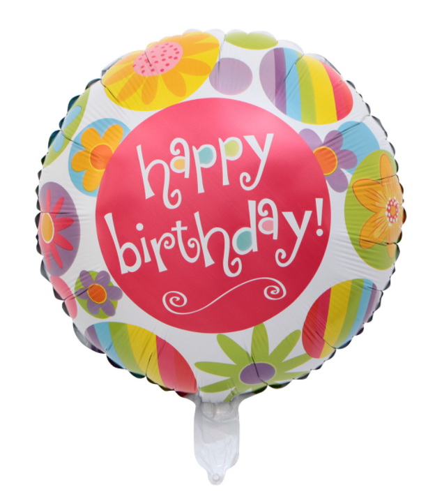 Bong Bóng Chữ Happy Birthday 18 inch Màu Đen Hồng Dùng Trang Trí Tiệc Sinh Nhật 14 Màu Tùy Chọn