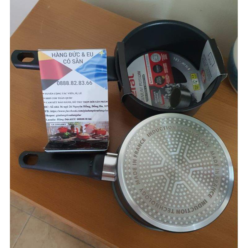 Quánh TEFAL TITANIUM FUSION 16cm, Chảo sâu lòng [Hàng chính hãng]