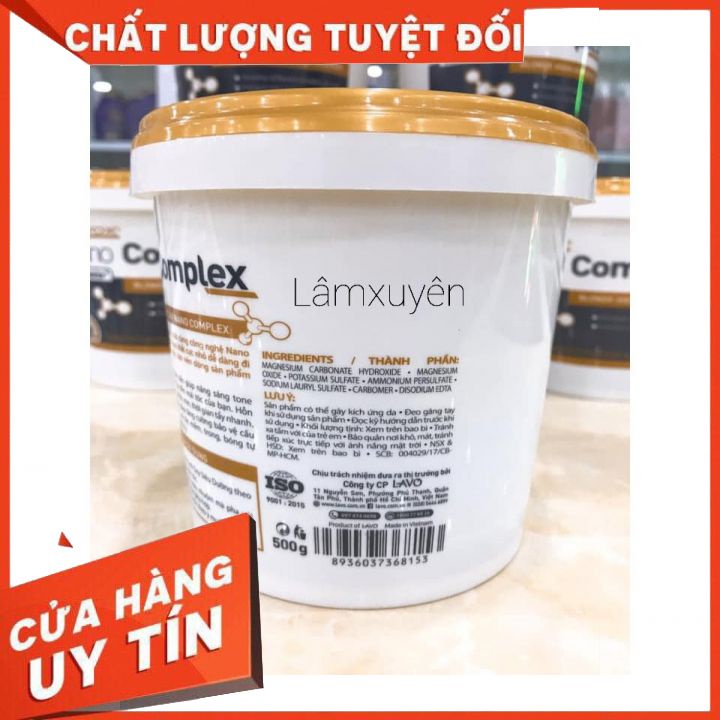 BỘT TẨY TÓC LAVOX NANO COMPLEX CAO CẤP 500G FREESHIP bột mịn không rát da đầu ít khô sáng đều màu giúp tóc dai và khỏe